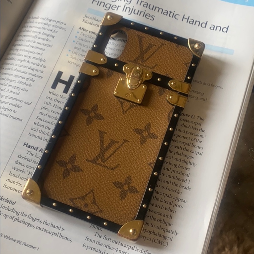Louis Vuitton trunk iPhone case w/strap